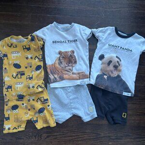 THREE SETS of Short Sleeve+ Shorts Pajamas